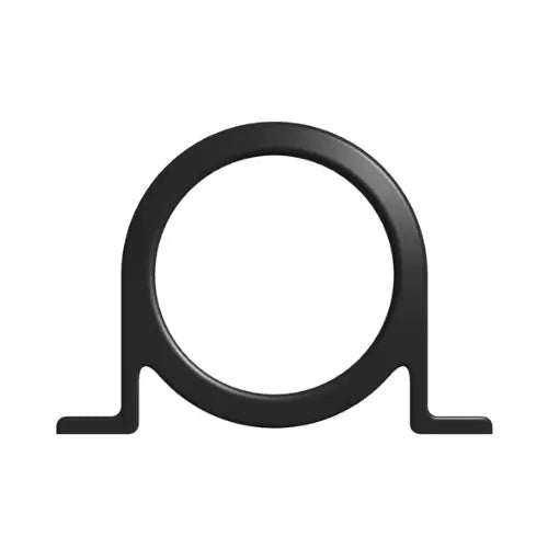 black gauge bracket with flat angle on white background