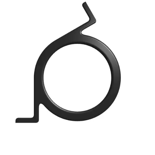 black gauge bracket with 120 degree angle on white background