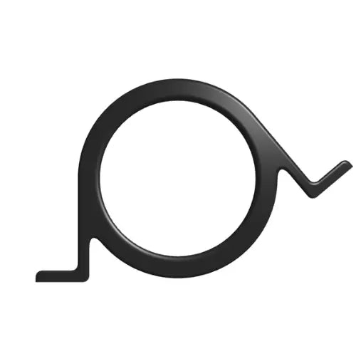 black gauge bracket with 40 degree angle on white background