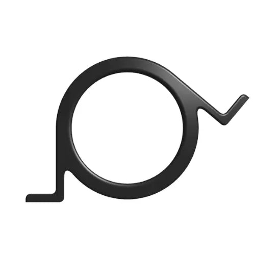 black gauge bracket with 50 degree angle on white background