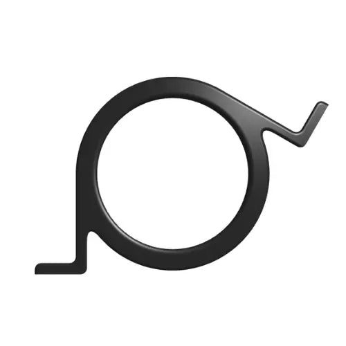 black gauge bracket with 60 degree angle on white background