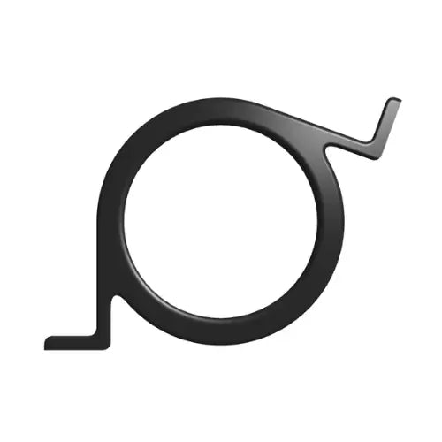 black gauge bracket with 70 degree angle on white background