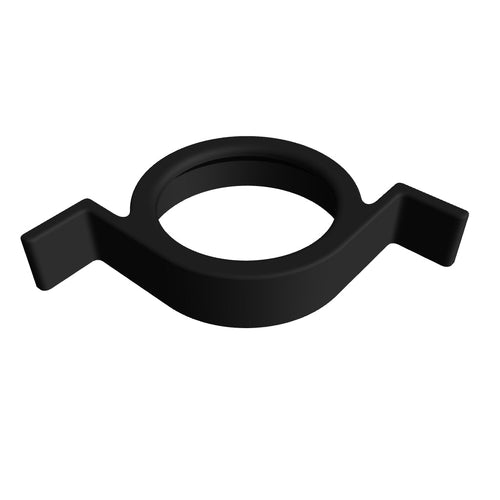 black gauge bracket model with 90 degree angle on white background